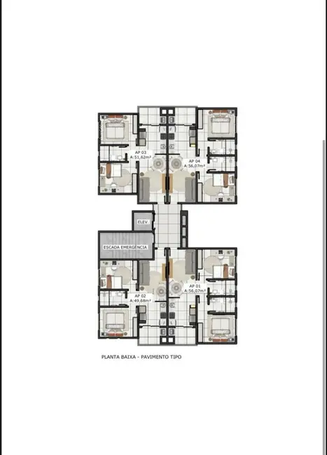 Foto 9 de Apartamento com 2 quartos à venda, 80m2 em Parque São Paulo, Cascavel - PR