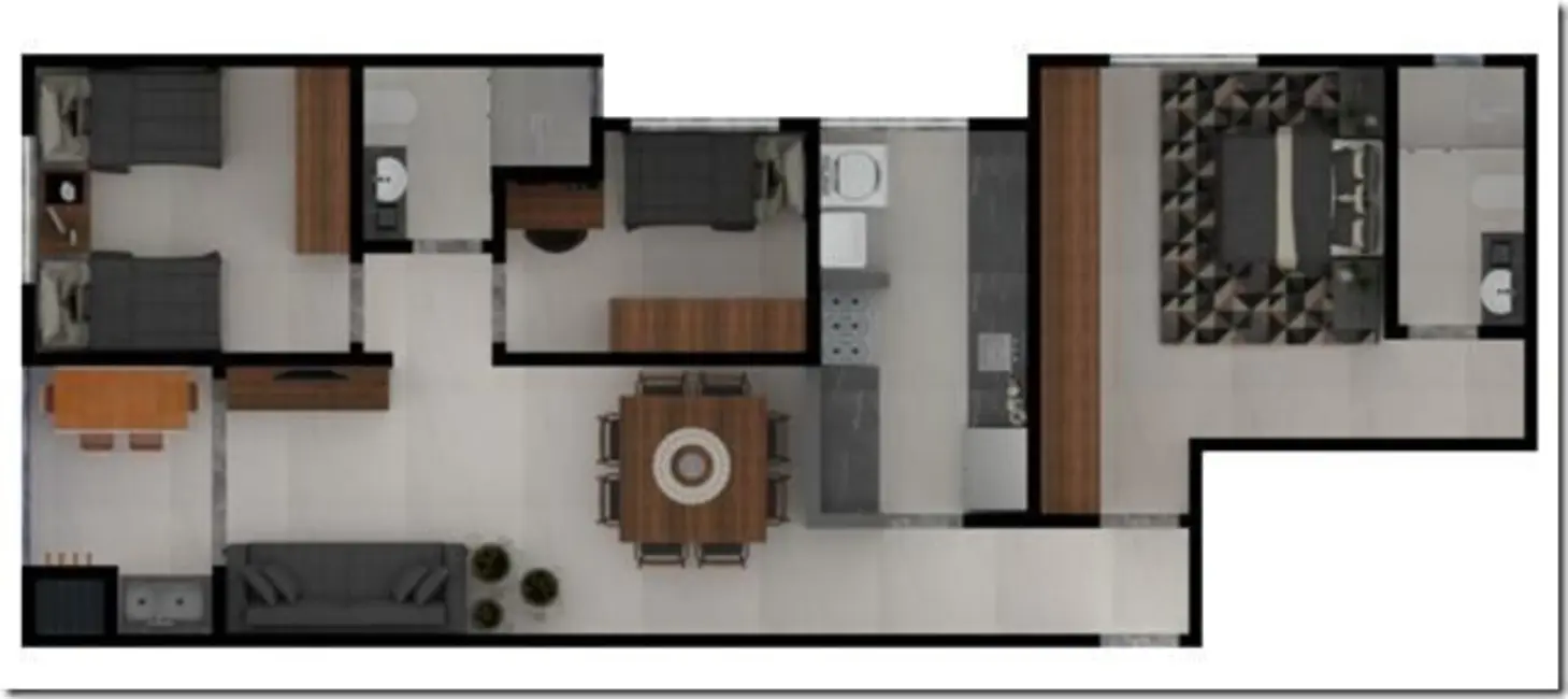 Foto 3 de Apartamento com 1 quarto à venda, 69m2 em São Cristóvão, Cascavel - PR