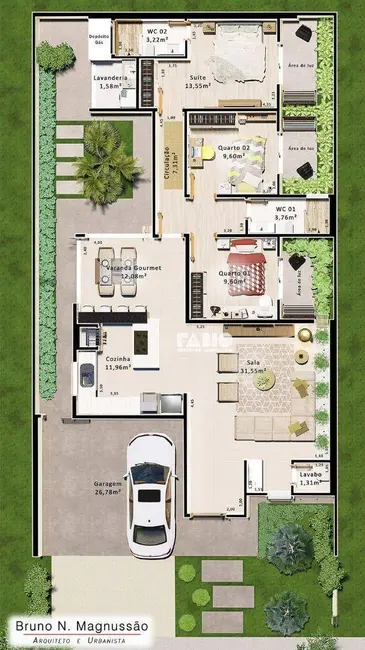 Foto 8 de Casa de Condomínio com 3 quartos à venda, 253m2 em Mirassol - SP