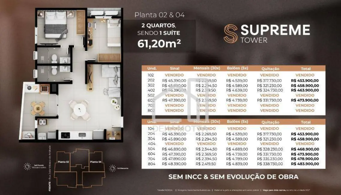 Apartamento com 2 quartos à venda, 61m2 em Santa Mônica, Uberlandia - MG - imagem 5 Foto 5 de Apartamento com 2 quartos à venda, 61m2 em Santa Mônica, Uberlandia - MG