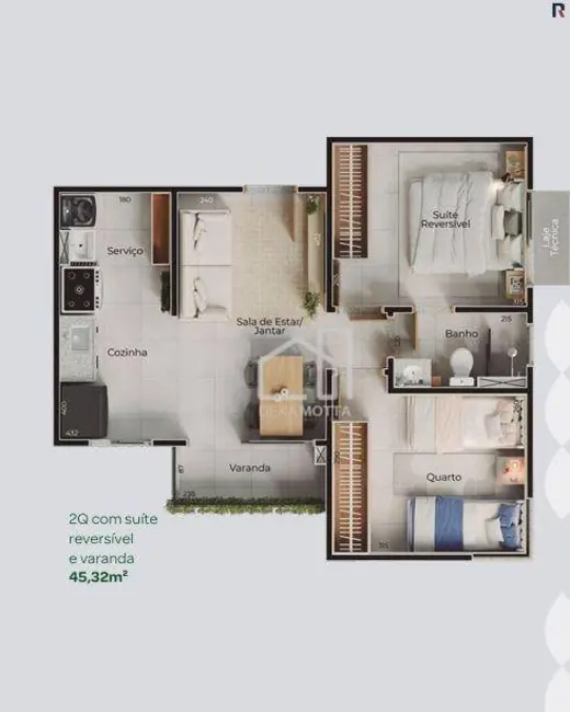 Apartamento com 2 quartos à venda, 45m2 em Grand Ville, Uberlandia - MG - imagem 7 Foto 7 de Apartamento com 2 quartos à venda, 45m2 em Grand Ville, Uberlandia - MG