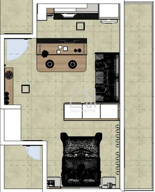 Foto 2 de Loft / Flat com 1 quarto à venda, 33m2 em Uberlandia - MG