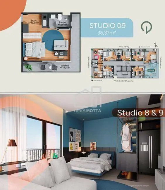 Foto 5 de Kitnet com 1 quarto à venda, 36m2 em Tibery, Uberlandia - MG