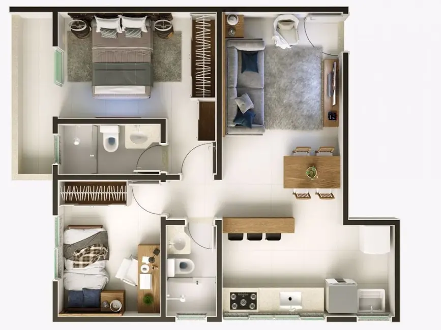 Foto 9 de Apartamento com 2 quartos à venda, 50m2 em Pampulha, Uberlandia - MG