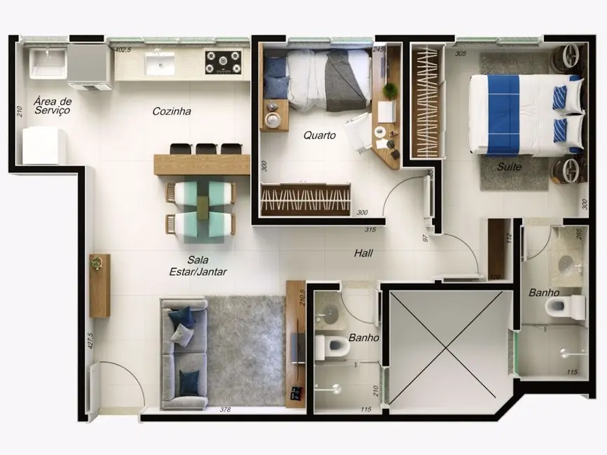 Apartamento com 2 quartos à venda, 50m2 em Santa Mônica, Uberlandia - MG - imagem 4 Foto 4 de Apartamento com 2 quartos à venda, 50m2 em Santa Mônica, Uberlandia - MG