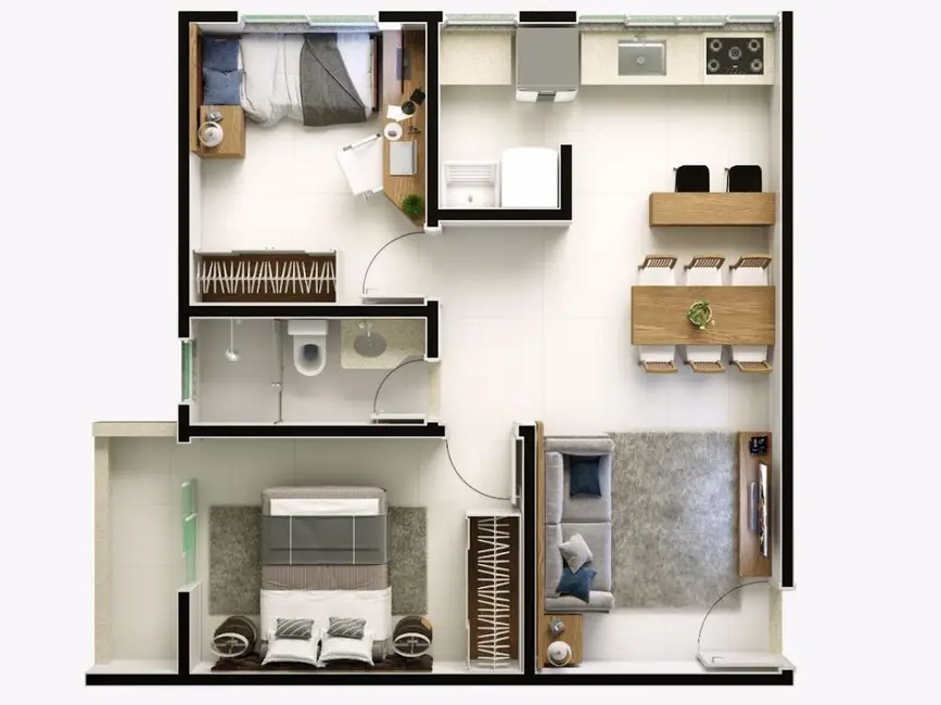 Apartamento com 2 quartos à venda, 50m2 em Santa Mônica, Uberlandia - MG - imagem 7 Foto 7 de Apartamento com 2 quartos à venda, 50m2 em Santa Mônica, Uberlandia - MG