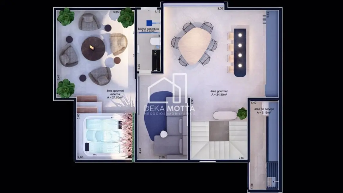 Apartamento com 3 quartos à venda, 138m2 em Novo Mundo, Uberlandia - MG - imagem 3 Foto 3 de Apartamento com 3 quartos à venda, 138m2 em Novo Mundo, Uberlandia - MG
