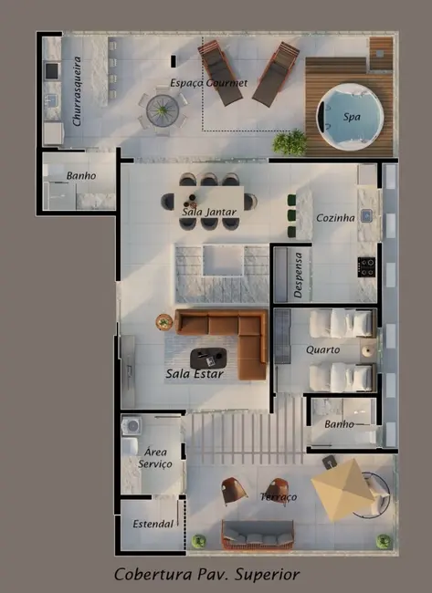 Apartamento com 4 quartos à venda, 206m2 em Tibery, Uberlandia - MG - imagem 2 Foto 2 de Apartamento com 4 quartos à venda, 206m2 em Tibery, Uberlandia - MG