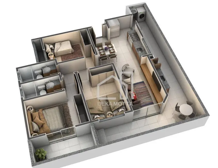 Apartamento com 3 quartos à venda, 83m2 em Santa Mônica, Uberlandia - MG - imagem 3 Foto 3 de Apartamento com 3 quartos à venda, 83m2 em Santa Mônica, Uberlandia - MG