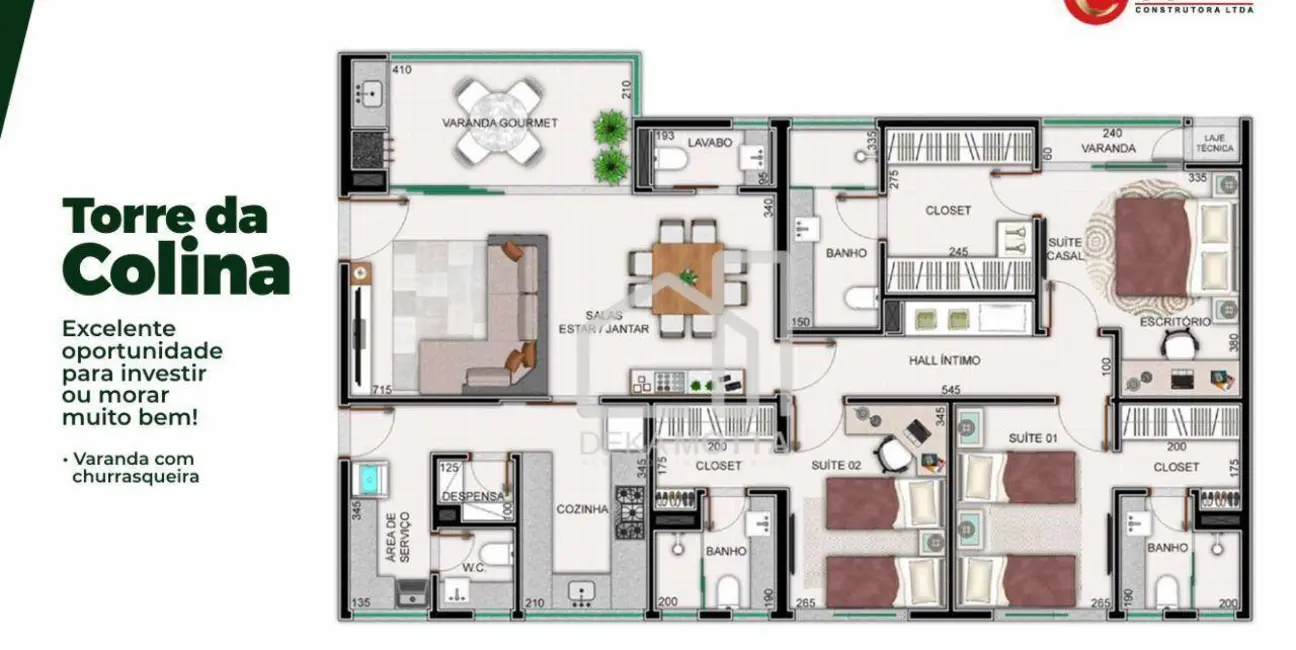 Apartamento com 3 quartos à venda, 136m2 em Jardim Colina, Uberlandia - MG - imagem 6 Foto 6 de Apartamento com 3 quartos à venda, 136m2 em Jardim Colina, Uberlandia - MG