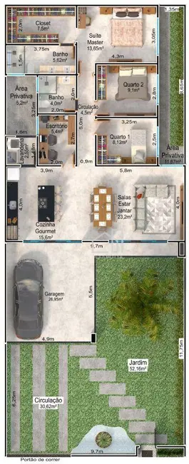 Foto 2 de Casa com 3 quartos à venda, 250m2 em Novo Mundo, Uberlandia - MG