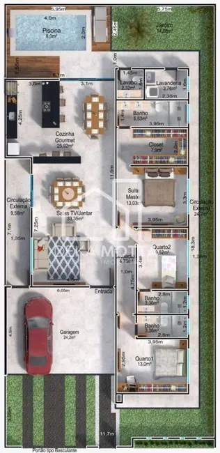 Foto 2 de Casa com 3 quartos à venda, 300m2 em Novo Mundo, Uberlandia - MG