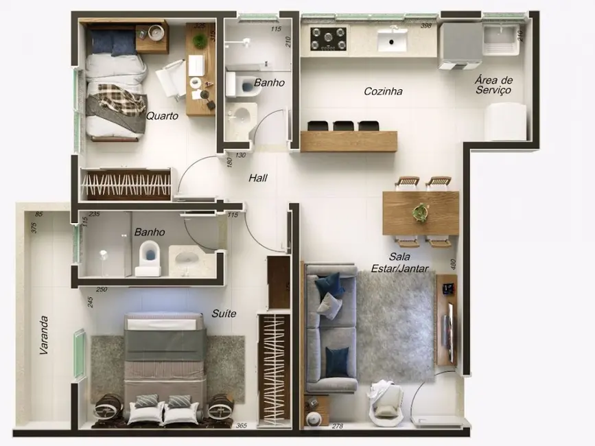 Foto 4 de Apartamento com 2 quartos à venda, 50m2 em Pampulha, Uberlandia - MG