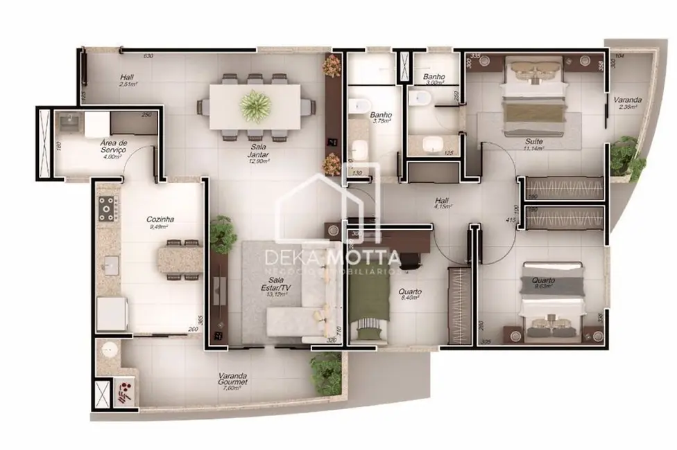 Apartamento com 3 quartos à venda, 107m2 em Tibery, Uberlandia - MG - imagem 8 Foto 8 de Apartamento com 3 quartos à venda, 107m2 em Tibery, Uberlandia - MG