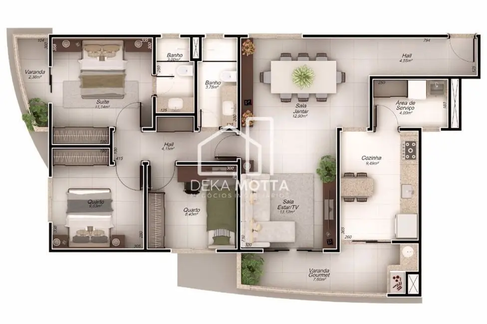 Apartamento com 3 quartos à venda, 107m2 em Tibery, Uberlandia - MG - imagem 7 Foto 7 de Apartamento com 3 quartos à venda, 107m2 em Tibery, Uberlandia - MG