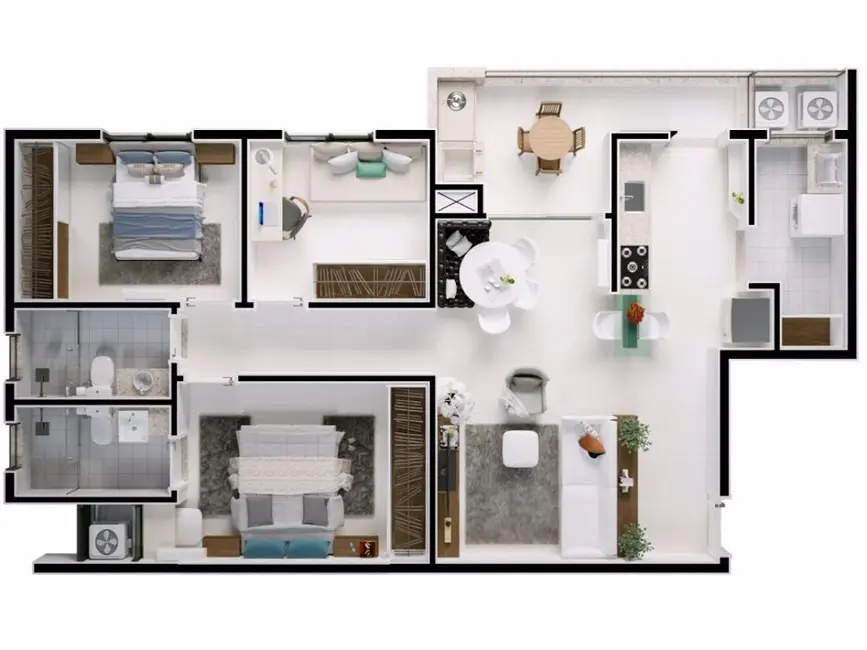 Apartamento com 3 quartos à venda, 90m2 em Morada da Colina, Uberlandia - MG - imagem 6 Foto 6 de Apartamento com 3 quartos à venda, 90m2 em Morada da Colina, Uberlandia - MG