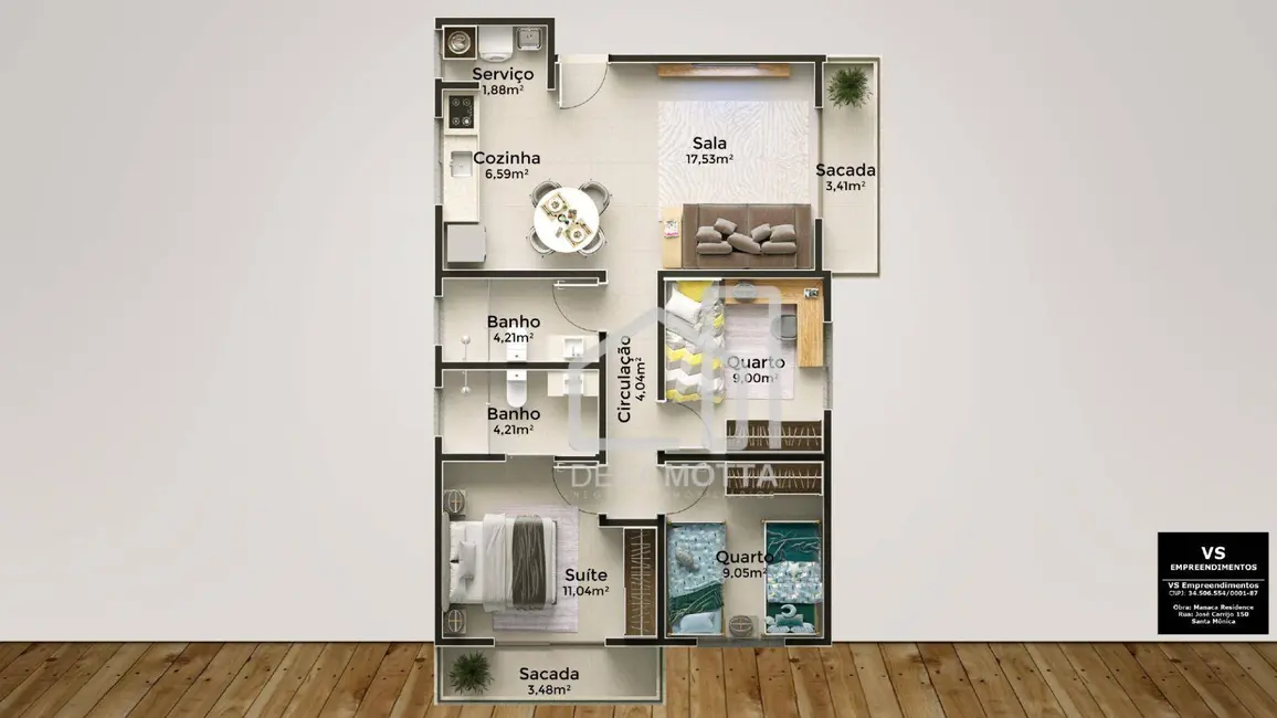 Apartamento com 3 quartos à venda, 87m2 em Santa Mônica, Uberlandia - MG - imagem 7 Foto 7 de Apartamento com 3 quartos à venda, 87m2 em Santa Mônica, Uberlandia - MG