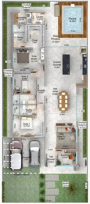 Casa de Condomínio com 3 quartos à venda, 336m2 em Novo Mundo, Uberlandia - MG - imagem 3 Foto 3 de Casa de Condomínio com 3 quartos à venda, 336m2 em Novo Mundo, Uberlandia - MG