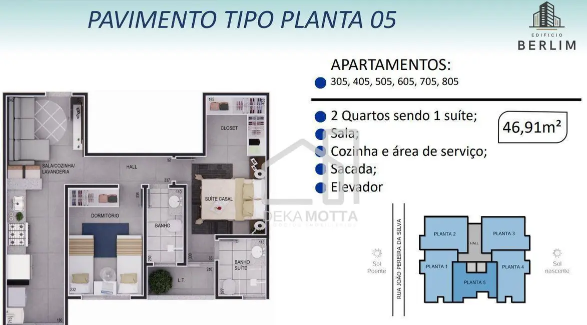Foto 2 de Apartamento com 2 quartos à venda, 46m2 em Santa Mônica, Uberlandia - MG