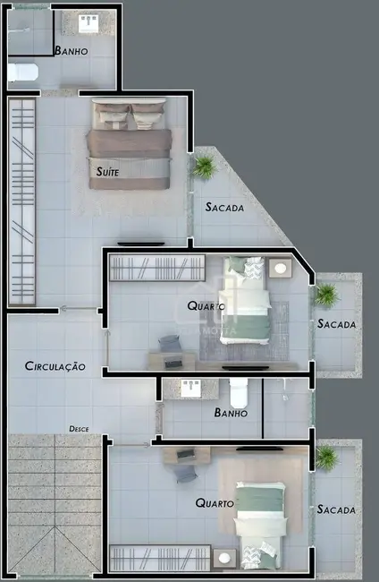 Sobrado com 3 quartos à venda, 147m2 em Laranjeiras, Uberlandia - MG - imagem 2 Foto 2 de Sobrado com 3 quartos à venda, 147m2 em Laranjeiras, Uberlandia - MG