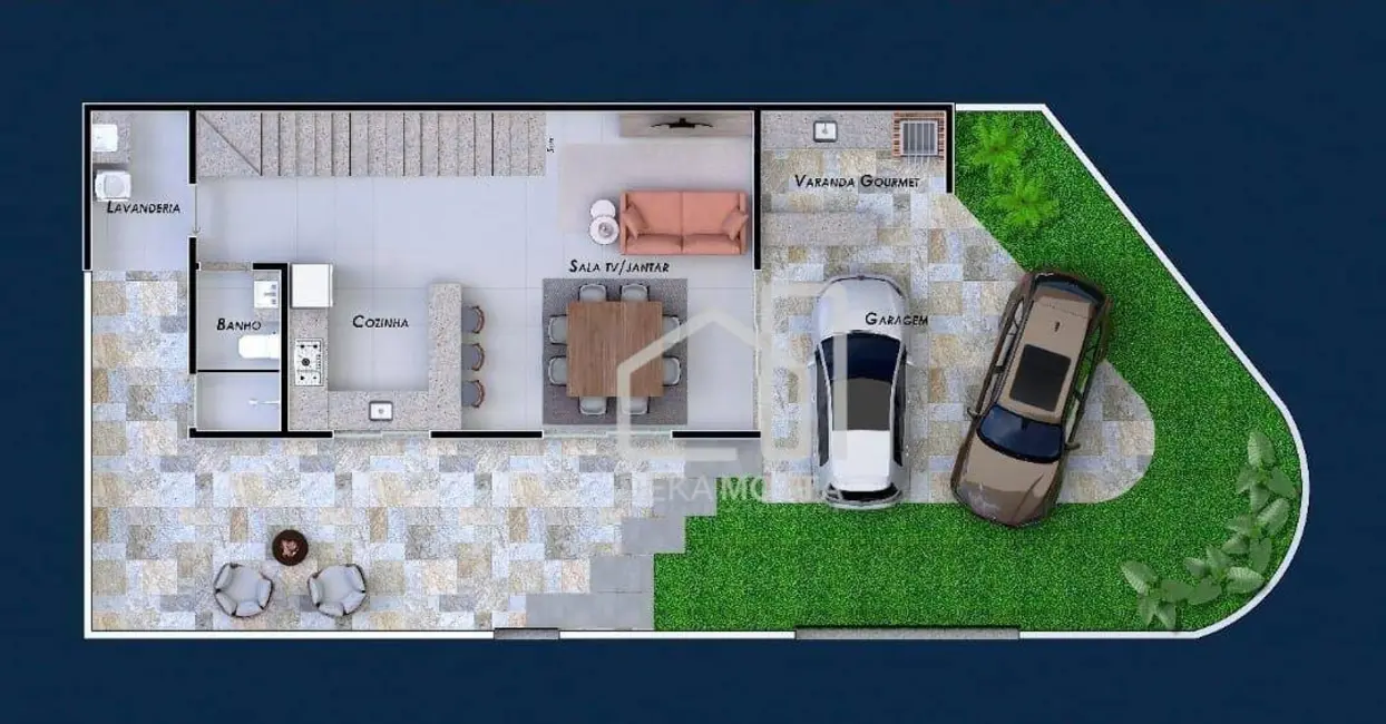 Sobrado com 3 quartos à venda, 147m2 em Laranjeiras, Uberlandia - MG - imagem 3 Foto 3 de Sobrado com 3 quartos à venda, 147m2 em Laranjeiras, Uberlandia - MG