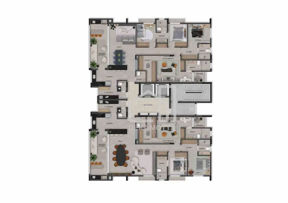 Apartamento com 3 quartos à venda, 171m2 em Uberlandia - MG - imagem 7 Foto 7 de Apartamento com 3 quartos à venda, 171m2 em Uberlandia - MG