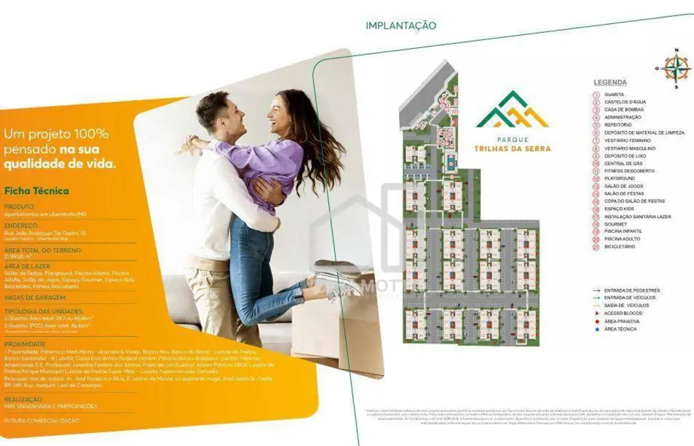 Foto 4 de Apartamento com 2 quartos à venda, 39m2 em Jardim Patrícia, Uberlandia - MG