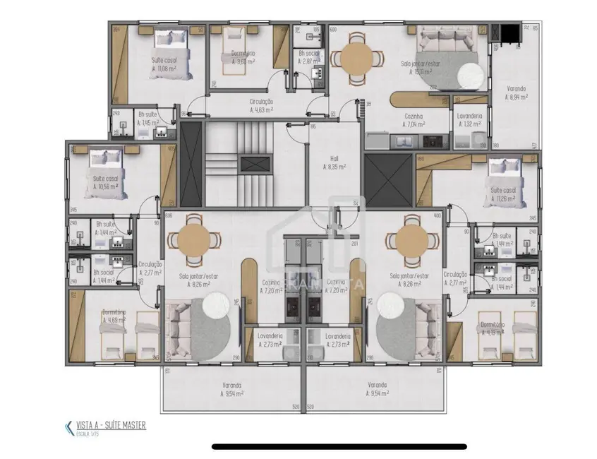 Foto 2 de Apartamento com 2 quartos à venda, 61m2 em Laranjeiras, Uberlandia - MG