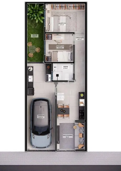 Foto 6 de Casa de Condomínio com 2 quartos à venda, 80m2 em Laranjeiras, Uberlandia - MG