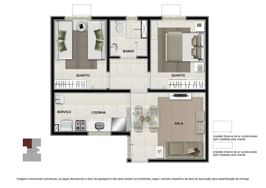Foto 7 de Apartamento com 2 quartos à venda, 42m2 em Bengui, Belem - PA