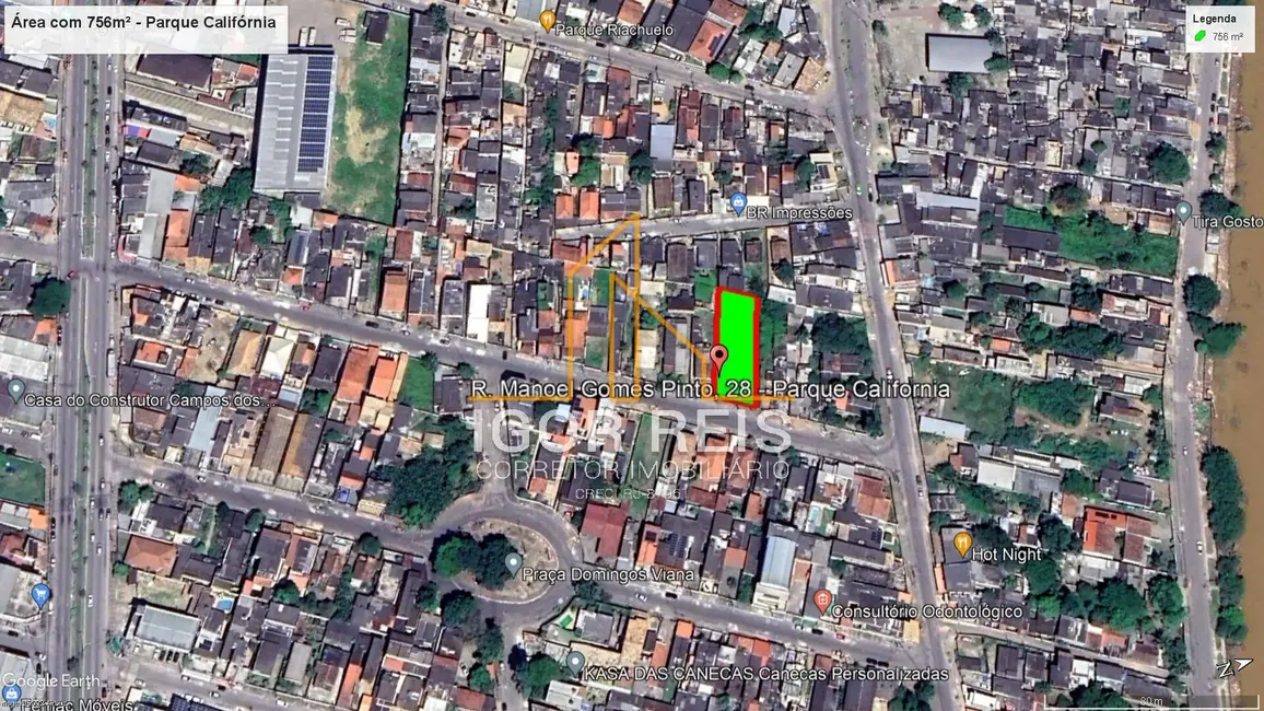 Foto 2 de Terreno / Lote à venda, 756m2 em Parque Califórnia, Campos Dos Goytacazes - RJ