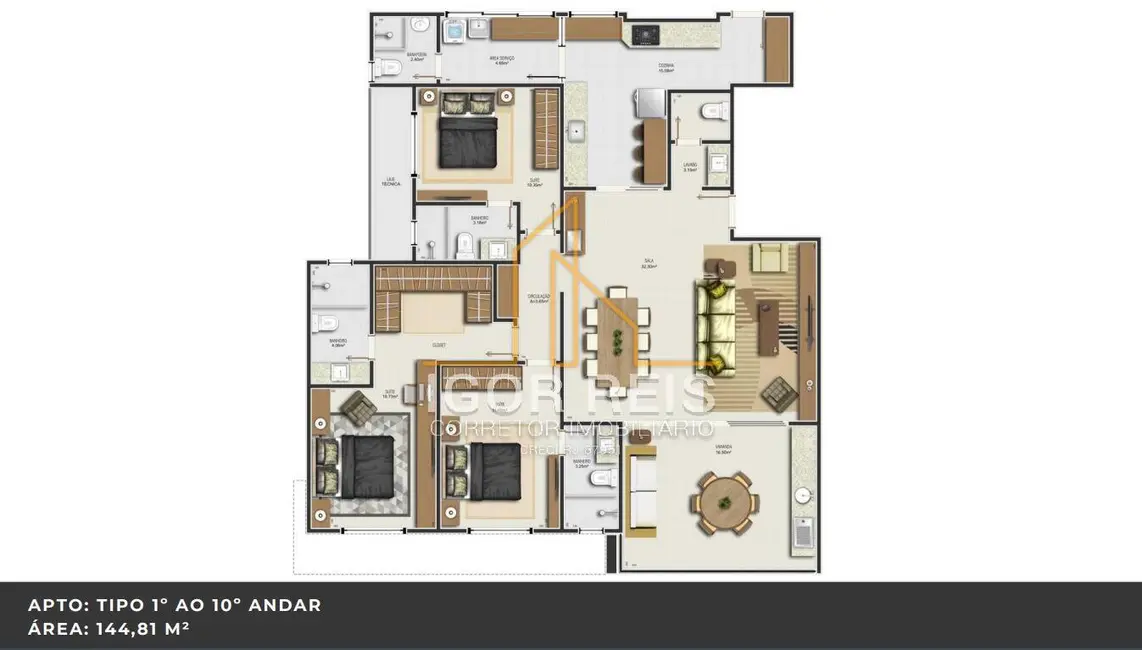 Foto 6 de Apartamento com 3 quartos à venda em Parque Tamandaré, Campos Dos Goytacazes - RJ