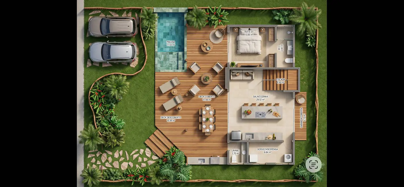 Casa com 3 quartos à venda, 300m2 em Marau - BA - imagem 8 Foto 8 de Casa com 3 quartos à venda, 300m2 em Marau - BA