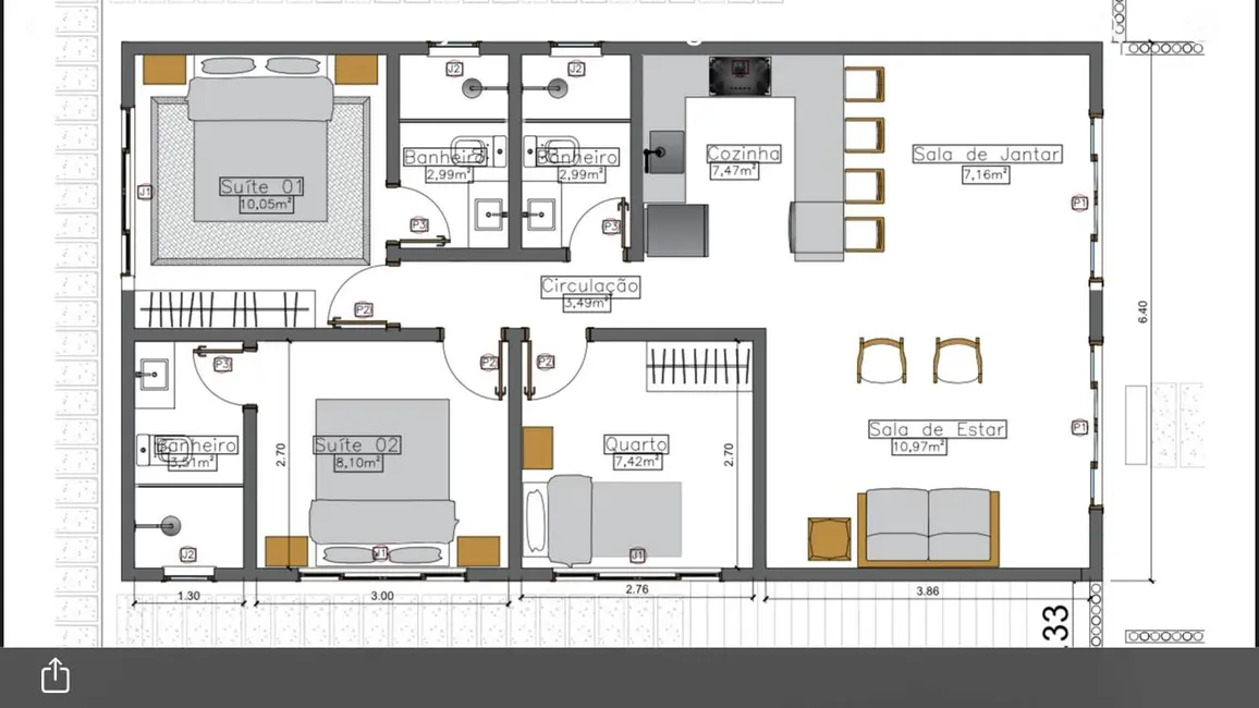 Foto 7 de Casa com 3 quartos à venda, 107m2 em Marau - BA