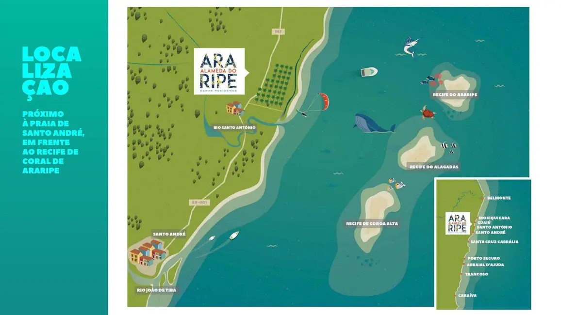 Foto 4 de Lote de Condomínio à venda e para alugar, 20000m2 em Santa Cruz Cabralia - BA