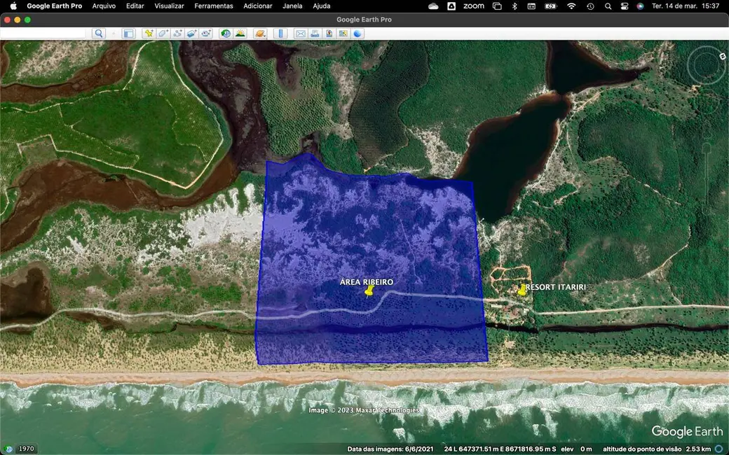 Foto 2 de Terreno / Lote à venda, 70m2 em Conde - BA