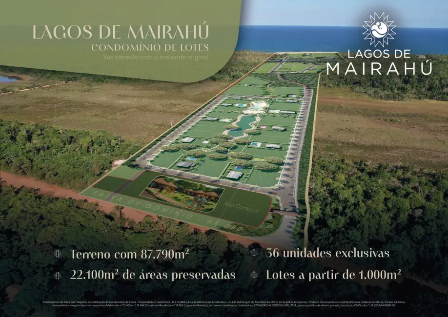 Foto 3 de Lote de Condomínio à venda, 600m2 em Marau - BA