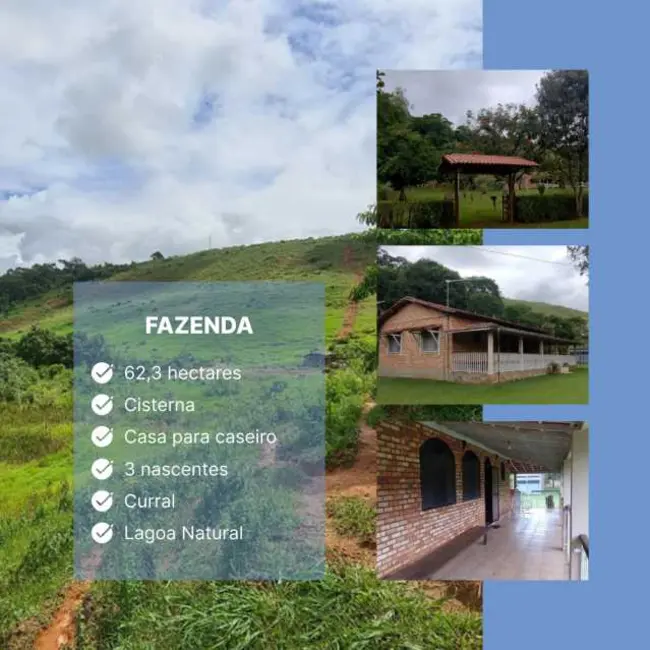 Foto 1 de Fazenda / Haras à venda, 63m2 em Rio Casca - MG
