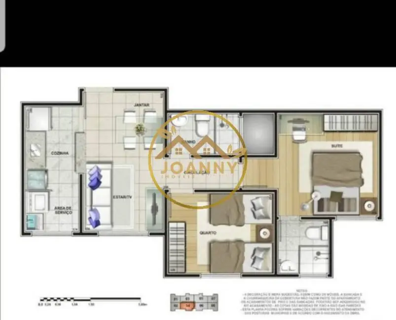Apartamento com 2 quartos à venda, 56m2 em Sao Jose Dos Campos - SP - imagem 2 Foto 2 de Apartamento com 2 quartos à venda, 56m2 em Sao Jose Dos Campos - SP