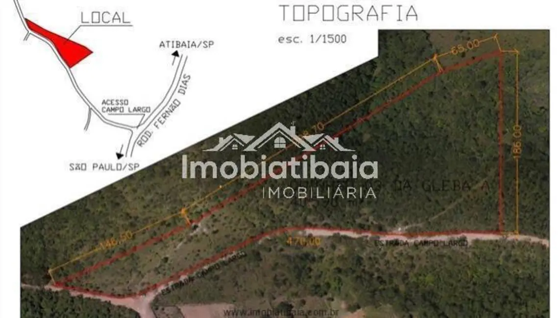 Foto 1 de Terreno / Lote à venda, 40000m2 em Portão, Atibaia - SP