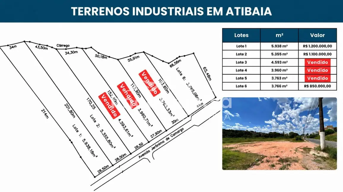 Terreno / Lote à venda, 3766m2 em Caetetuba, Atibaia - SP - imagem 2 Foto 2 de Terreno / Lote à venda, 3766m2 em Caetetuba, Atibaia - SP