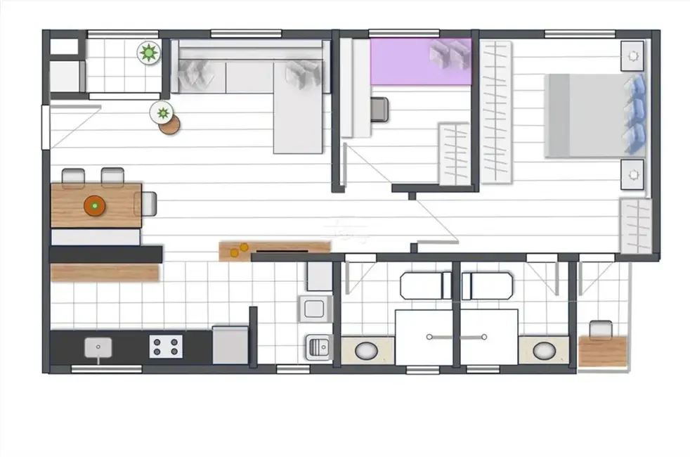Foto 5 de Apartamento com 2 quartos à venda, 66m2 em Portão, Curitiba - PR