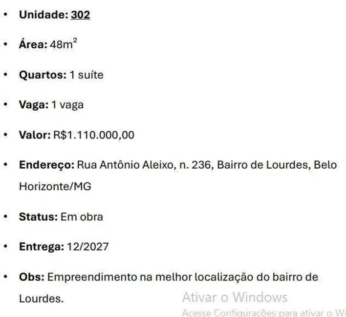 Foto 2 de Apartamento com 1 quarto à venda, 48m2 em Santa Lúcia, Belo Horizonte - MG