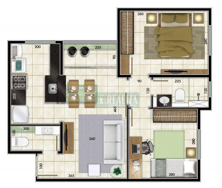 Foto 1 de Apartamento com 2 quartos à venda, 62m2 em Cinquentenário, Belo Horizonte - MG