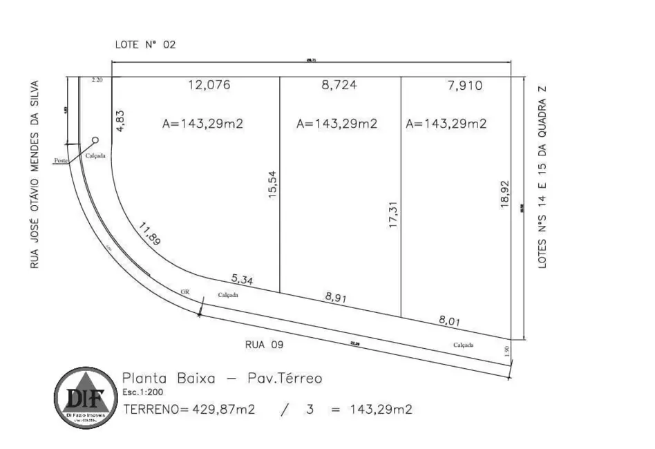 Foto 6 de Terreno / Lote à venda, 143m2 em Jardim Oásis, Taubate - SP