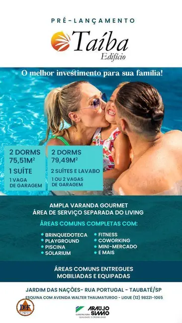 Foto 2 de Apartamento com 2 quartos à venda, 75m2 em Jardim das Nações, Taubate - SP