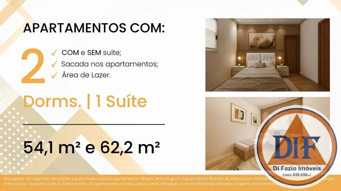 Foto 4 de Apartamento com 2 quartos à venda, 54m2 em Vila São José, Taubate - SP