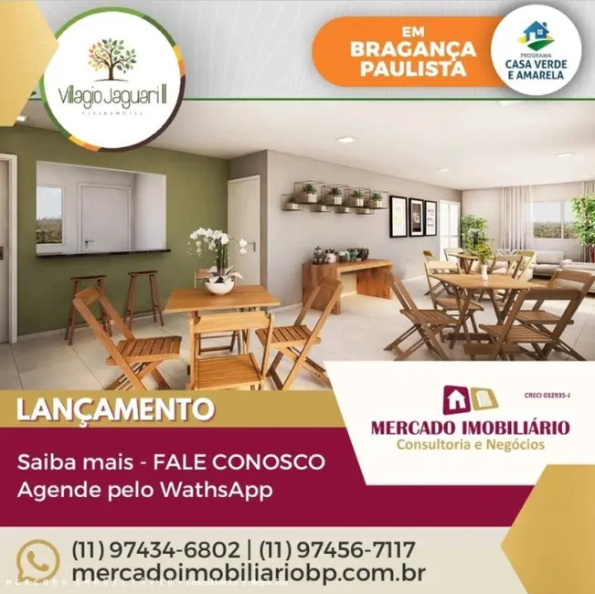 Foto 1 de Apartamento com 2 quartos à venda, 48m2 em Bairro do Uberaba, Braganca Paulista - SP