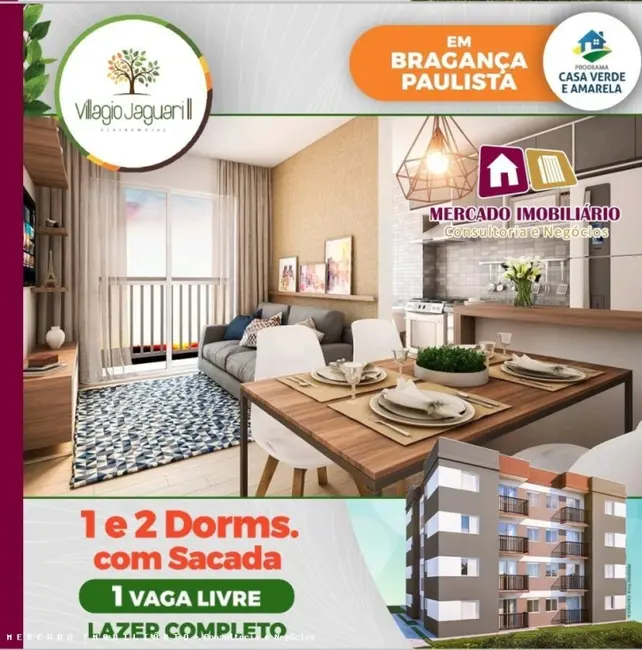 Foto 2 de Apartamento com 2 quartos à venda, 48m2 em Bairro do Uberaba, Braganca Paulista - SP