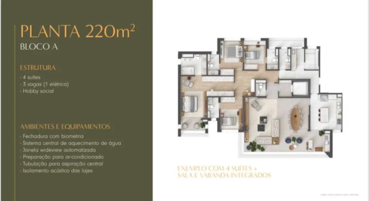 Apartamento com 4 quartos à venda, 220m2 em Sao Jose Dos Campos - SP - imagem 2 Foto 2 de Apartamento com 4 quartos à venda, 220m2 em Sao Jose Dos Campos - SP